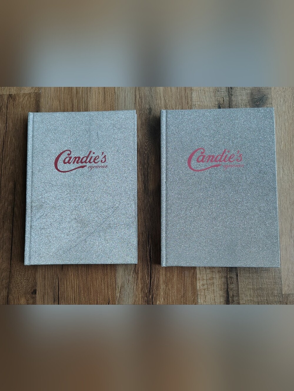Candie's Silver Glitter Hardcover Journal - Pink Logo (Set of 2)
